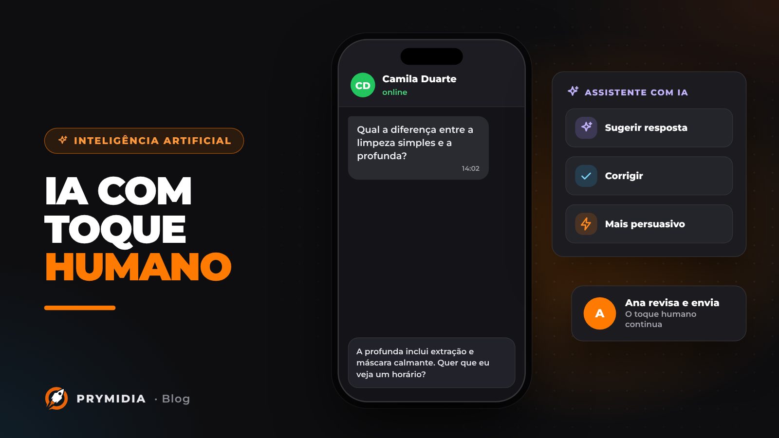 Ilustração do artigo: IA no atendimento: como usar sem perder o toque humano