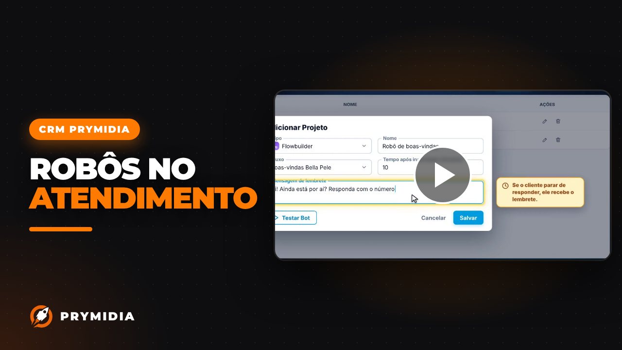 Vídeo: Integrações no CRM Prymidia